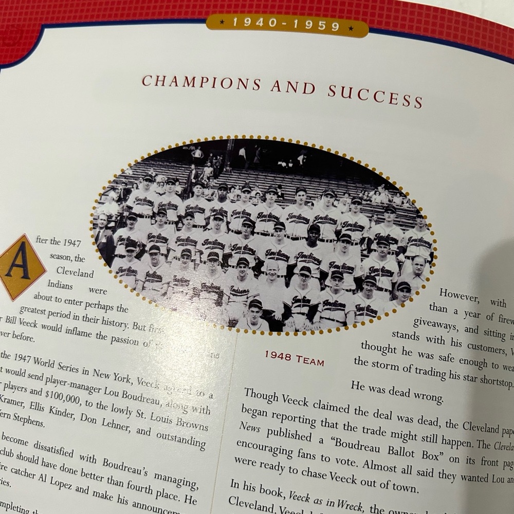 🎯AUTOGRAPHED Indians Baseball Hardcover 100 Years of Memories Limited Edition - Picture 2 of 16